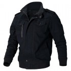 Men's pel Button Zip Casual Jacket