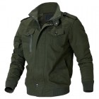 Men's pel Button Zip Casual Jacket