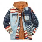 Men's Outdoor  Pid Print Long Sleeve Hooded Jacket Coat