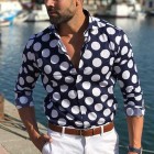 Polka dot printed long sleeve shirt