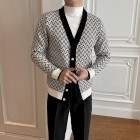 V-neck Striped Long-sleeved Knitted Jacket