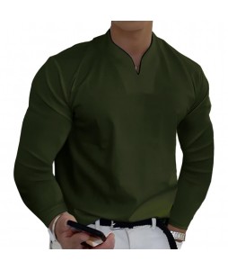 Men's Outdoor V-Neck Casual Long Sleeves