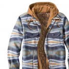 Men's Casual Ethnic Style Printed Jacket Hooded Fake Two Jackets