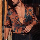 Fashion Silk Fabric Printed Shirt