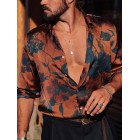 Fashion Silk Fabric Printed Shirt