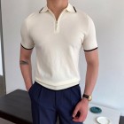 Fashion Casual Men's Zipper Polo Shirt