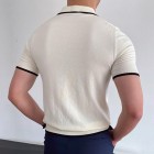 Fashion Casual Men's Zipper Polo Shirt