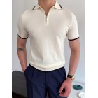 Fashion Casual Men's Zipper Polo Shirt