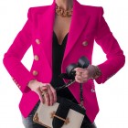 Fashion Solid Button Suit Jacket