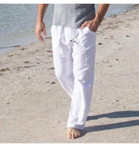 Home Beach Holiday Linen Pants