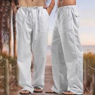 Holiday Cotton Linen Casual Trousers Men