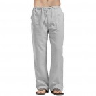 Holiday Cotton Linen Casual Trousers Men