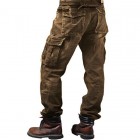 Men's  Cotton Washed Multi-pocket Tactical Cargo Pants