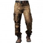 Men's  Cotton Washed Multi-pocket Tactical Cargo Pants