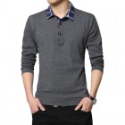 Men's Outdoor Check Polo Neck Long Sleeve Polo Shirt