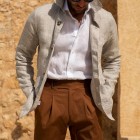 Men's Oversized Linen Simple Loose Suit Jacket