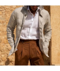 Men's Oversized Linen Simple Loose Suit Jacket