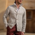 Men's Oversized Linen Simple Loose Suit Jacket