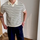 Gentleman Summer Retro Striped Polo Shirt