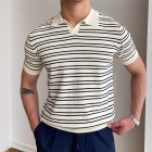 Gentleman Summer Retro Striped Polo Shirt