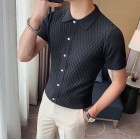 slim casual mesh knitted Polo Shirt