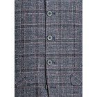 Men's Retro British Business Casual pel Gray Red Pid Waistcoats