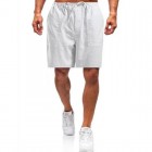 Men's Casual Solid Drawstring Linen Shorts