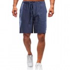 Men's Casual Solid Drawstring Linen Shorts