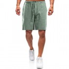 Men's Casual Solid Drawstring Linen Shorts