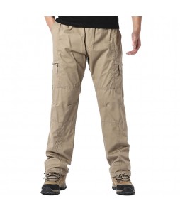 Men's Outdoor Solid Color Multi-pocket Casual Cargo Pants