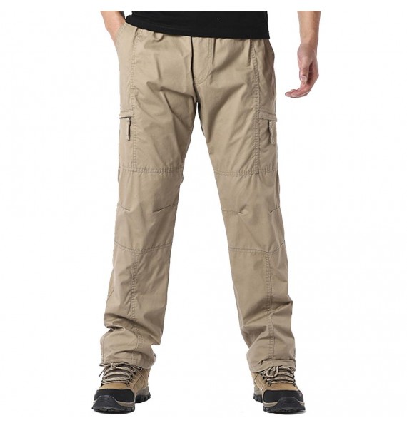 Men's Outdoor Solid Color Multi-pocket Casual Cargo Pants