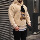 Bear Embroidered Fleece Sweatshirt