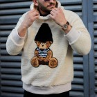 Bear Embroidered Fleece Sweatshirt