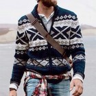 Men's Fashion Retro pel Knited Cardigan