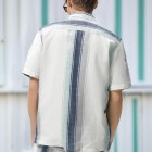 Fashion Casual Vacation Style Men's Contrast Color Short-sleeved Shirt