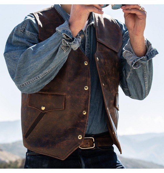 Mens Fashion  Leather Waistcoats