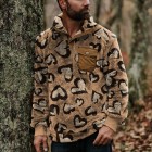 Mens Printed Fleece Casual Sweatshirt