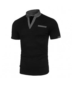 Men's Casual Colorblock POLO Shirt