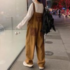 Retro Straight-through Casual Overalls Overalls