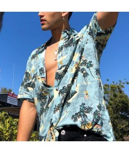 Men's Casual Summer Hawaiian Beach Shirt