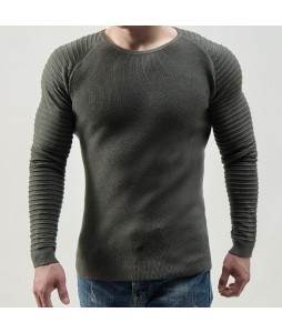 Men's Fashion Casual Crew Neck Sweater Long Sleeve Knitwear