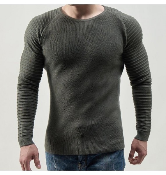 Men's Fashion Casual Crew Neck Sweater Long Sleeve Knitwear