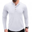 Men's Outdoor Pit Strip Bottoming Long Sleeved Polo Shirt