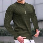 Men's Pullover Knit Long Sleeve Cotton T Top