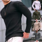 Men's Pullover Knit Long Sleeve Cotton T Top