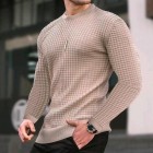 Men's Pullover Knit Long Sleeve Cotton T Top