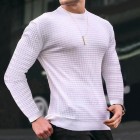 Men's Pullover Knit Long Sleeve Cotton T Top