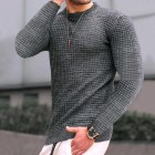 Men's Pullover Knit Long Sleeve Cotton T Top