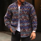 Mens Retro Casual Shirt Jacket