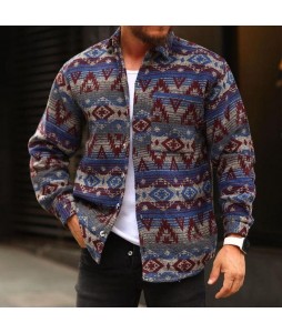 Mens Retro Casual Shirt Jacket